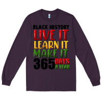 Plum black history live it Long Sleeve Tee - FaDigitalArtStudio