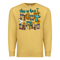 Antique Gold this is how i fight my battles Premium Sweatshirt - AdoDesignShop