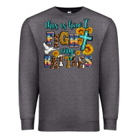Charcoal Heather this is how i fight my battles Premium Sweatshirt - AdoDesignShop