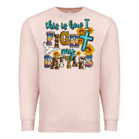 Pale Pink this is how i fight my battles Premium Sweatshirt - AdoDesignShop