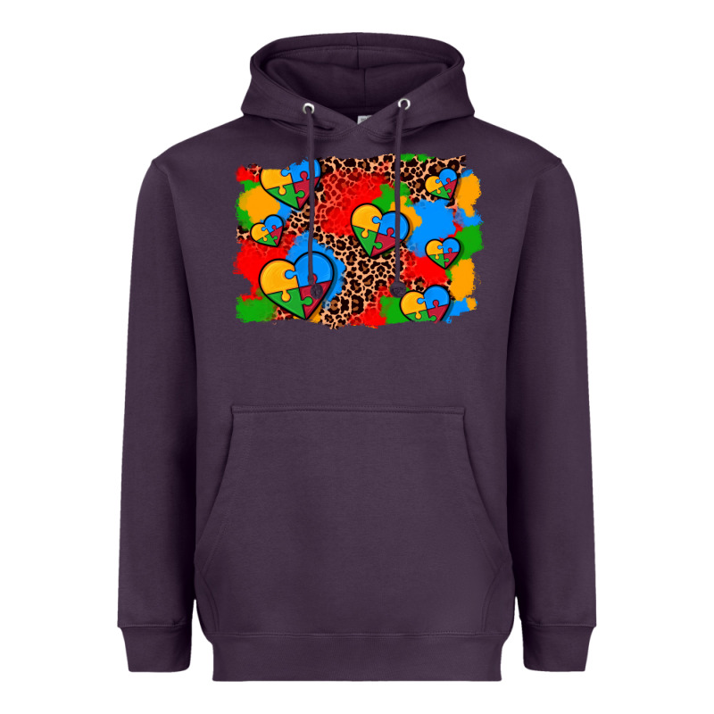 Autism Heart Background Heavyweight Hoodie by AdoDesignShop | Teevron