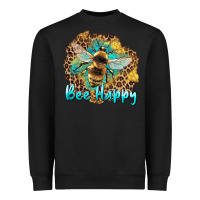 Black bee happy Heavyweight Sweatshirt - Artiststas