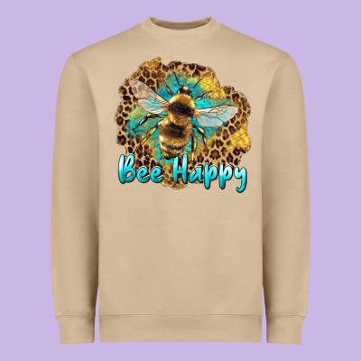 Bee Happy Heavyweight Sweatshirt Designed By Artiststas