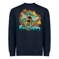 Navy bee happy Heavyweight Sweatshirt - Artiststas