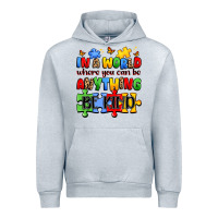 Heather Grey in a world where you can be anything be kind Urban Hoodie - JahusDesignShop