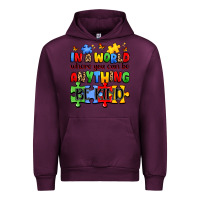 Mauve Wine in a world where you can be anything be kind Urban Hoodie - JahusDesignShop