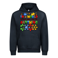Navy in a world where you can be anything be kind Urban Hoodie - JahusDesignShop