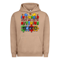 Pigment Burro in a world where you can be anything be kind Urban Hoodie - JahusDesignShop