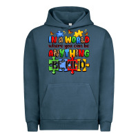 Pigment Midnight Navy in a world where you can be anything be kind Urban Hoodie - JahusDesignShop