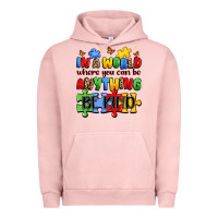 Pigment Salmon in a world where you can be anything be kind Urban Hoodie - JahusDesignShop