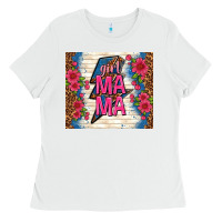 White girl mama thunder with flowers Ladies Tee - TumblerDesignByShophia