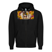 Black mess bun mama with sunflowers and colorful leopard license plate Zipper Hoodie - BarkalooDesign