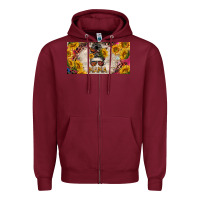Burgundy mess bun mama with sunflowers and colorful leopard license plate Zipper Hoodie - BarkalooDesign