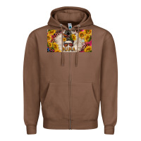 Chestnut mess bun mama with sunflowers and colorful leopard license plate Zipper Hoodie - BarkalooDesign