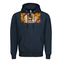 Navy mess bun mama with sunflowers and colorful leopard license plate Zipper Hoodie - BarkalooDesign