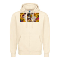 Sandshell mess bun mama with sunflowers and colorful leopard license plate Zipper Hoodie - BarkalooDesign