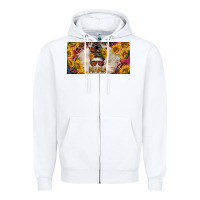 White mess bun mama with sunflowers and colorful leopard license plate Zipper Hoodie - BarkalooDesign