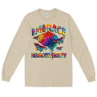 Mushroom Embrace neurodiversity Autism Long Sleeve Tee - FaDigitalArtStudio