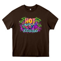 Chocolate Brown Hot wife summer Heavy Core Tee - NancyCooperArtShop