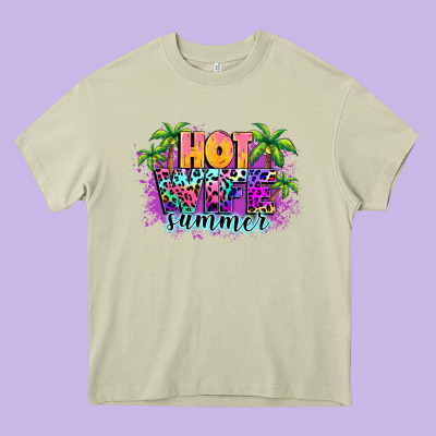 Hot Wife Summer Heavy Core Tee Designed By Nancycooperartshop