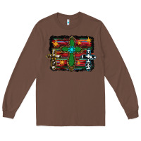 Chestnut cross leopard cowhide glitter serape Long Sleeve Tee - RanaPortraitStore