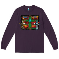 Plum cross leopard cowhide glitter serape Long Sleeve Tee - RanaPortraitStore