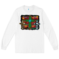 White cross leopard cowhide glitter serape Long Sleeve Tee - RanaPortraitStore
