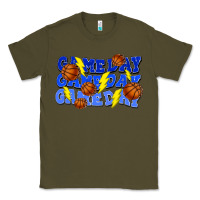 Army Green Game day game day game day lightning bolt Classic Tee - HowdyJamesFarm