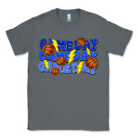Charcoal Heather Game day game day game day lightning bolt Classic Tee - HowdyJamesFarm