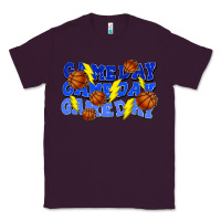 Plum Game day game day game day lightning bolt Classic Tee - HowdyJamesFarm
