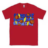 Red Game day game day game day lightning bolt Classic Tee - HowdyJamesFarm