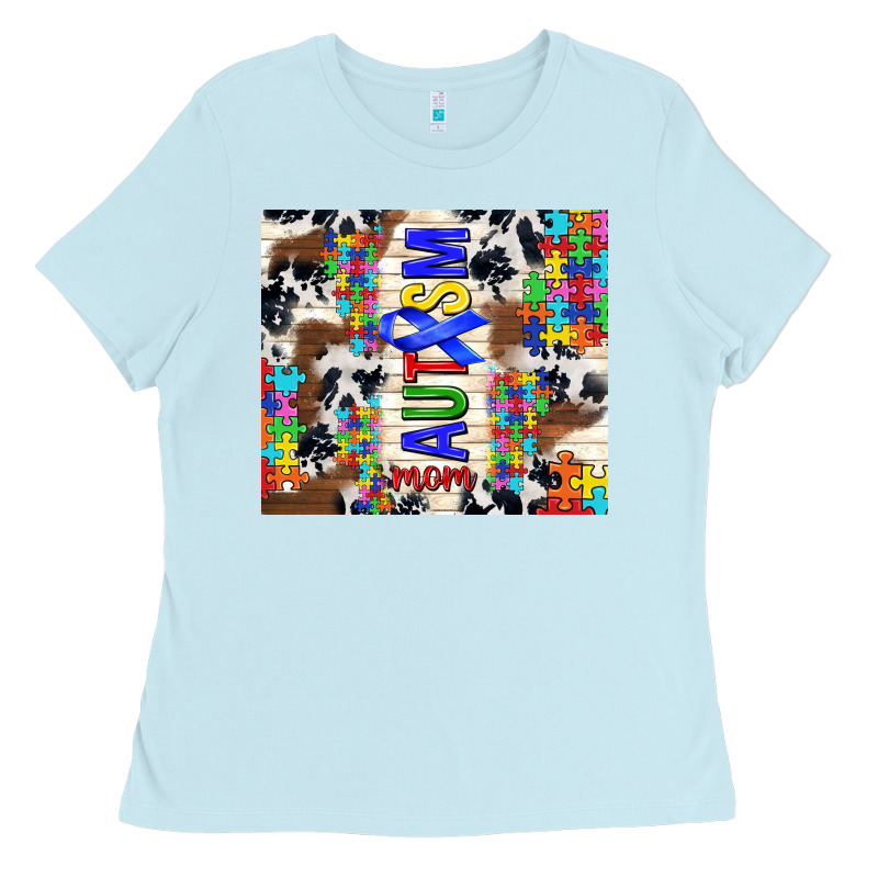 Autism Mom Puzzle Ribbon Ladies Tee by TumblerDesignByShophia | Teevron