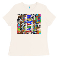 Bone autism mom puzzle ribbon Ladies Tee - TumblerDesignByShophia