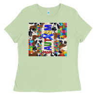 Matcha autism mom puzzle ribbon Ladies Tee - TumblerDesignByShophia