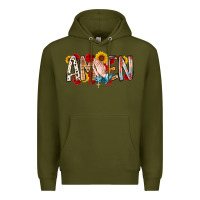 Army Green amen Premium Hoodie - RacoonDesign