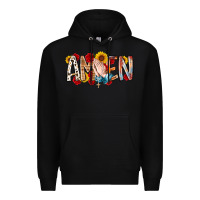 Black amen Premium Hoodie - RacoonDesign