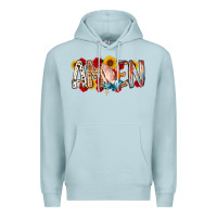Blue Mist amen Premium Hoodie - RacoonDesign