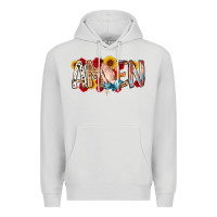 Dove Grey amen Premium Hoodie - RacoonDesign