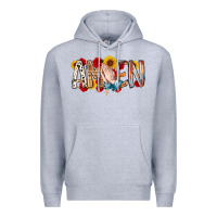 Heather Grey amen Premium Hoodie - RacoonDesign