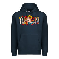 Navy amen Premium Hoodie - RacoonDesign