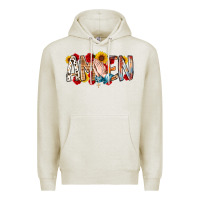Oatmeal Heather amen Premium Hoodie - RacoonDesign