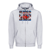 Heather Grey american truck 4th of july mousepad Zipper Hoodie - BarkalooDesign