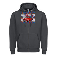 Smoke american truck 4th of july mousepad Zipper Hoodie - BarkalooDesign