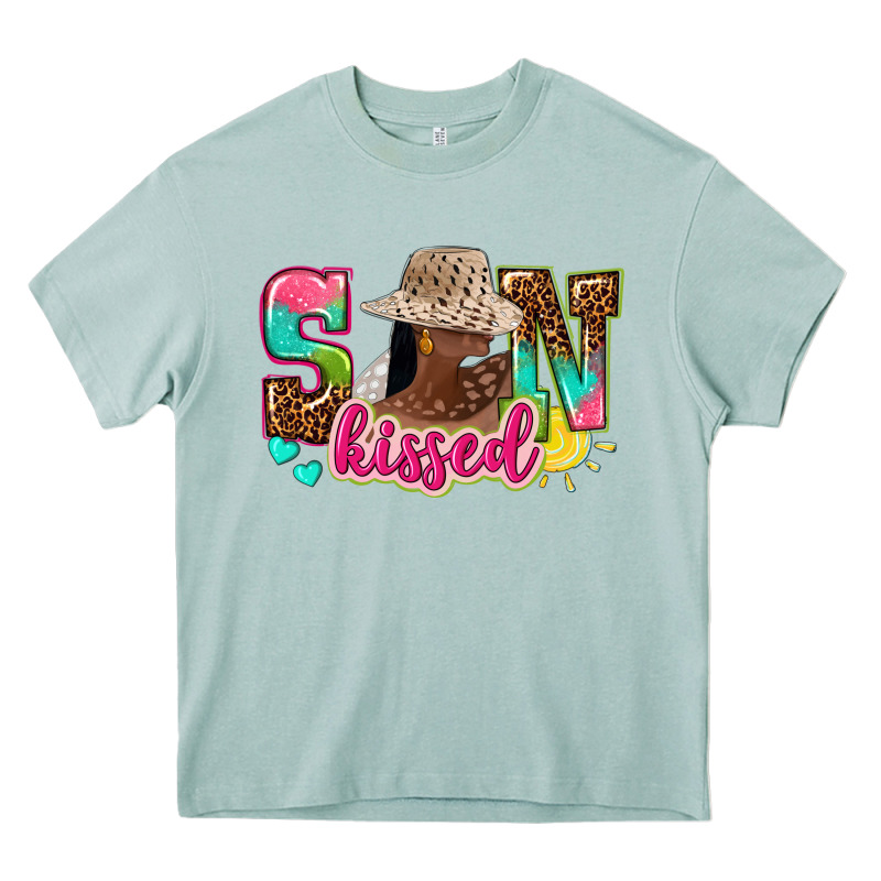 Afro Woman With Sunkissed Heavy Core Tee by NancyCooperArtShop | Teevron