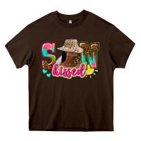 Chocolate Brown Afro woman with sunkissed Heavy Core Tee - NancyCooperArtShop