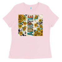 Bubblegum Pink auntie with lightning bolt Ladies Tee - TumblerDesignByShophia