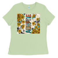 Matcha auntie with lightning bolt Ladies Tee - TumblerDesignByShophia