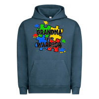 Pigment Midnight Navy grandma of a warrior Urban Hoodie - JahusDesignShop