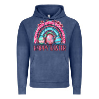 Vintage Denim Happy Easter eggs rainbow Vintage Hoodie - OliviaCreatesArt