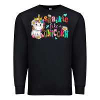 Black sparkle like a unicorn Premium Sweatshirt - AdoDesignShop